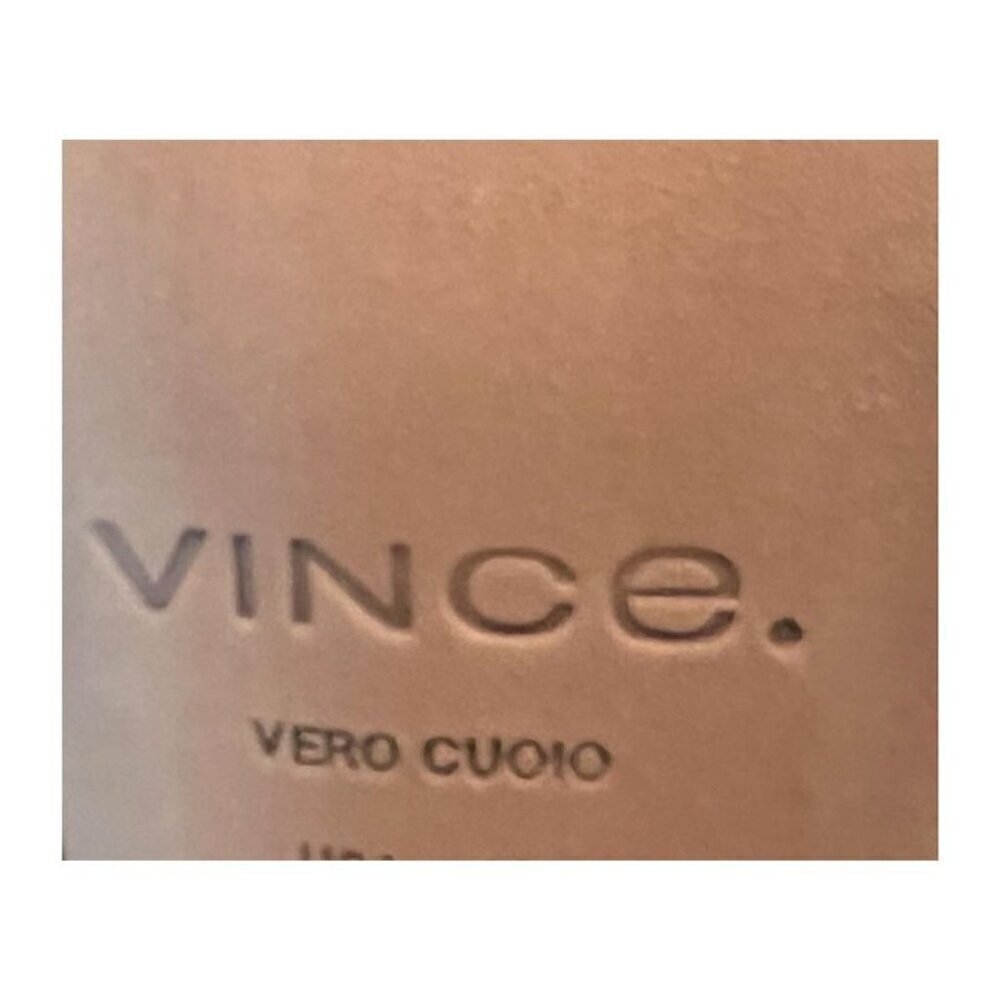 Vince Womens Tan Suede Strappy Open Toe Slip On Block Heel Sandals Sz 7.5 M New - Picture 6 of 14